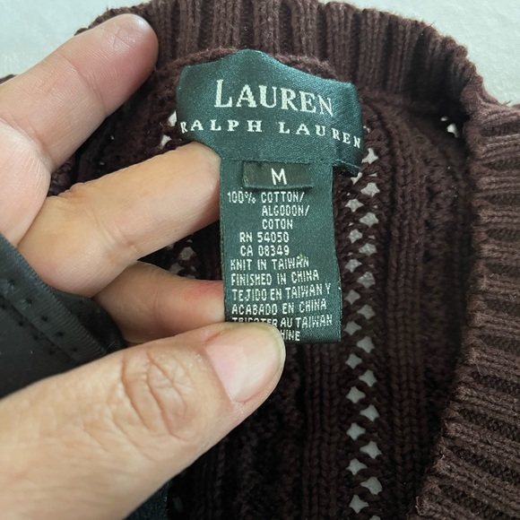 Lauren by Ralph Lauren brown knitted sweater Size M - Picture 4 of 7